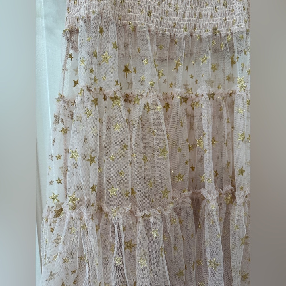 Free People Starbright Dress metallic gold bodice long tunic - Picture 14 of 16